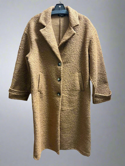 Caramel Boucle Long Coat